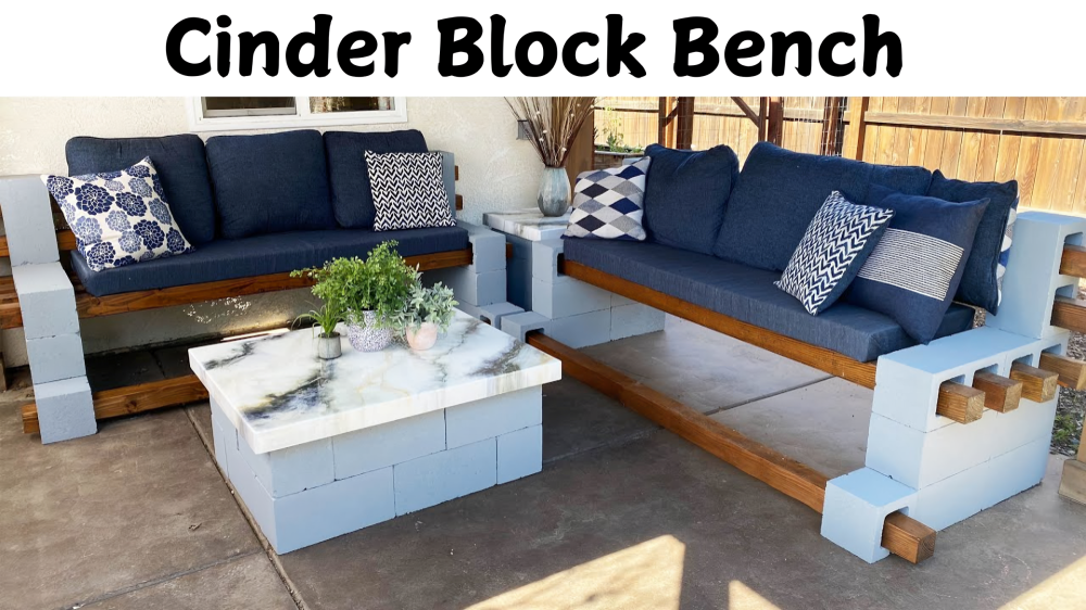 Cinder block bench